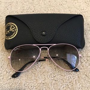 Ray-Ban Aviator Pink Frame Grey Gradient Lens